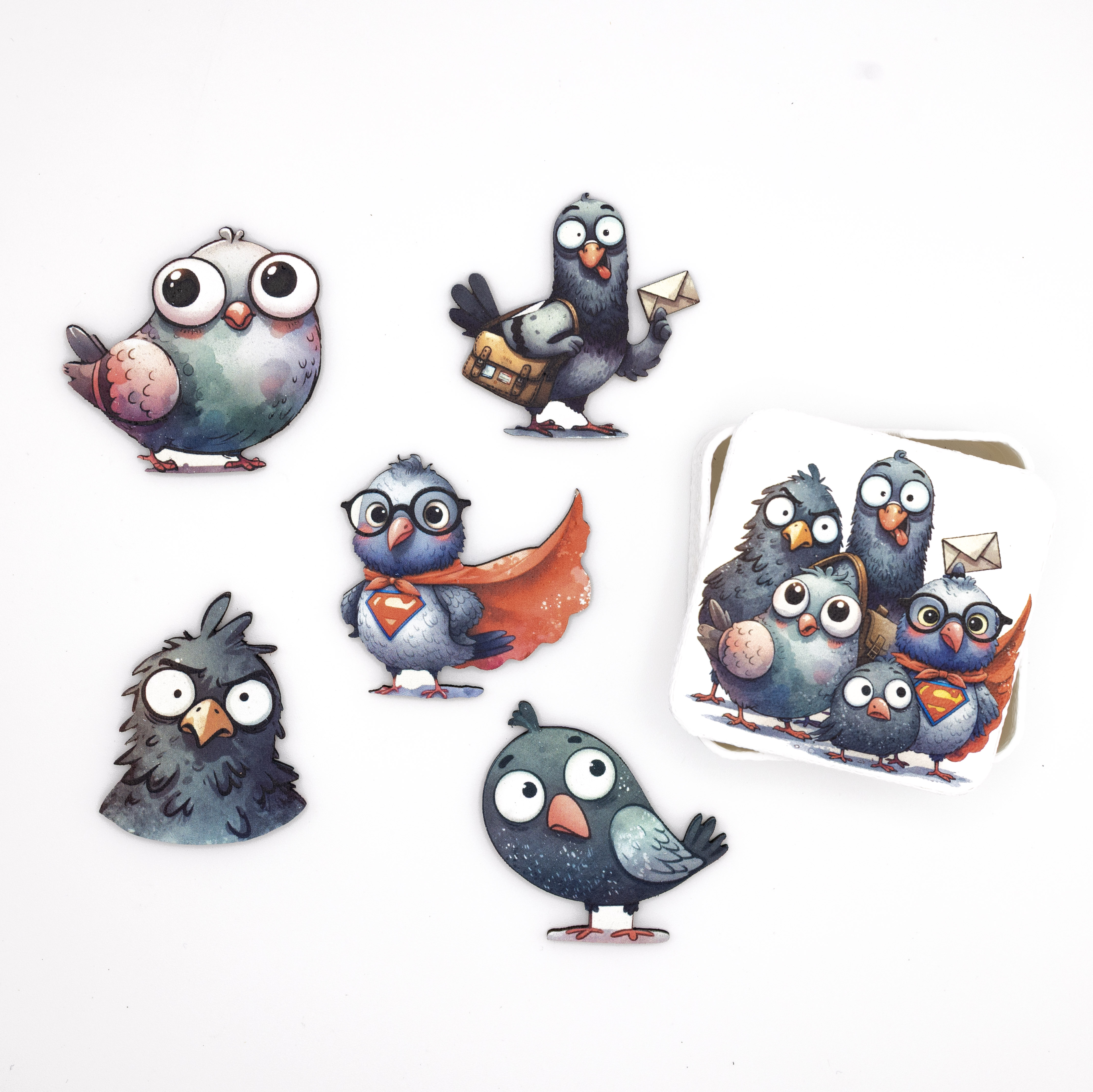 Duiven magneetset, afbeelding 1 van 2