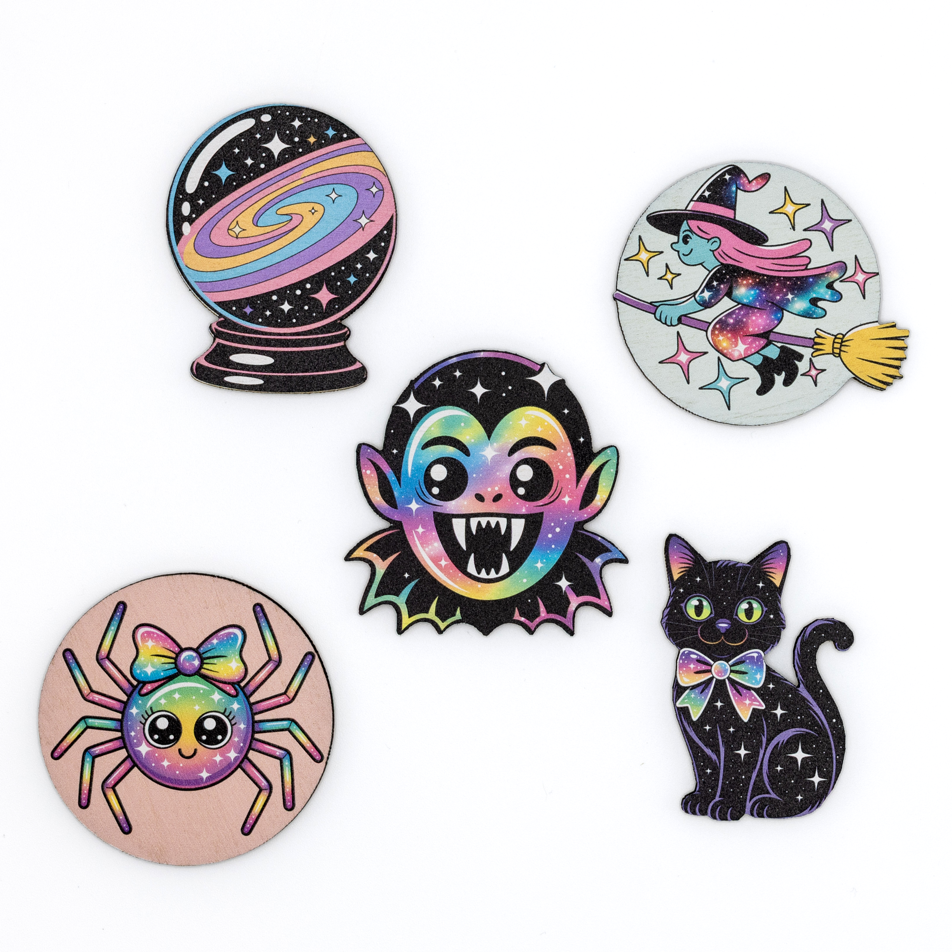 Pastel Halloween magnet set